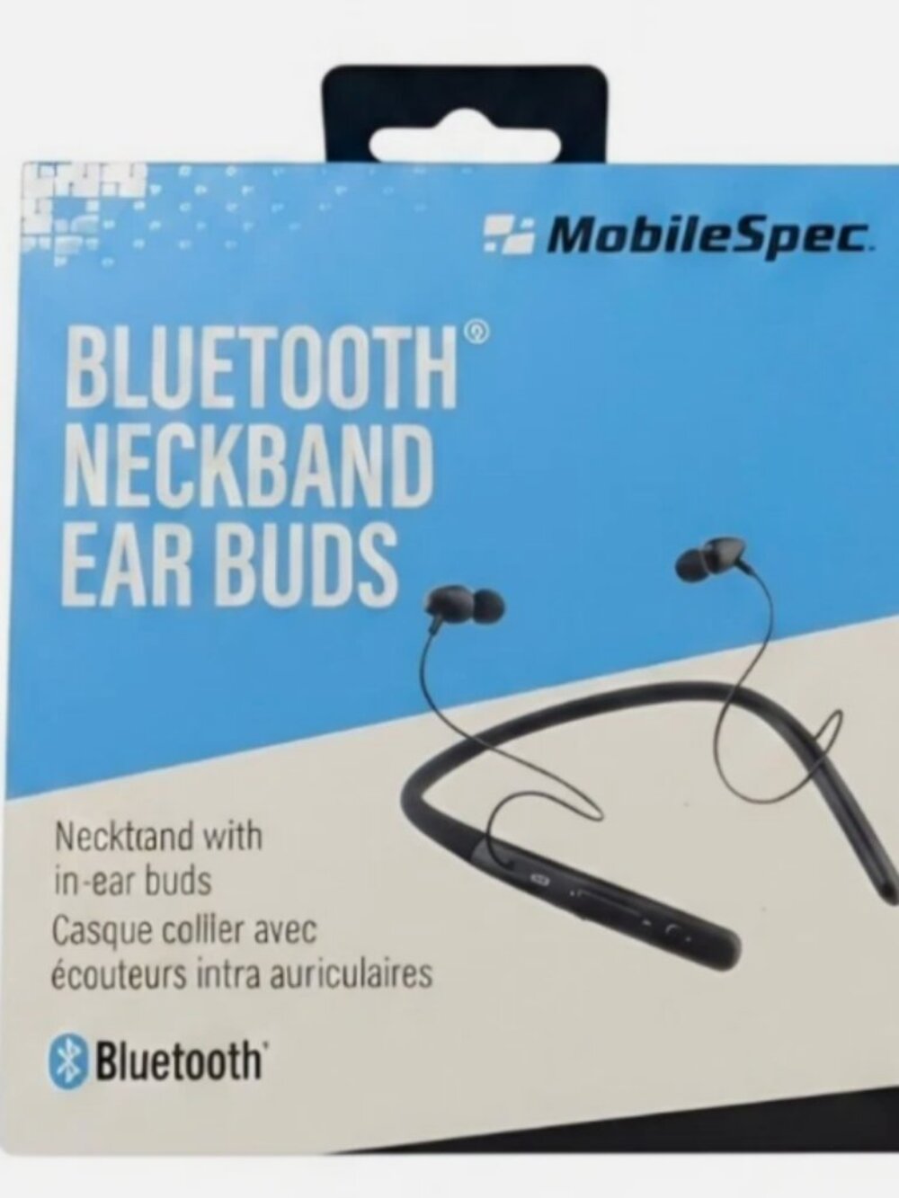 MOBILESPEC MBS11306 Earbud Neckband,Bluetooth,Plastic,Black 55FA82.